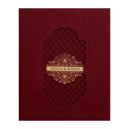 Grey MDF Wedding Card-King of Cards