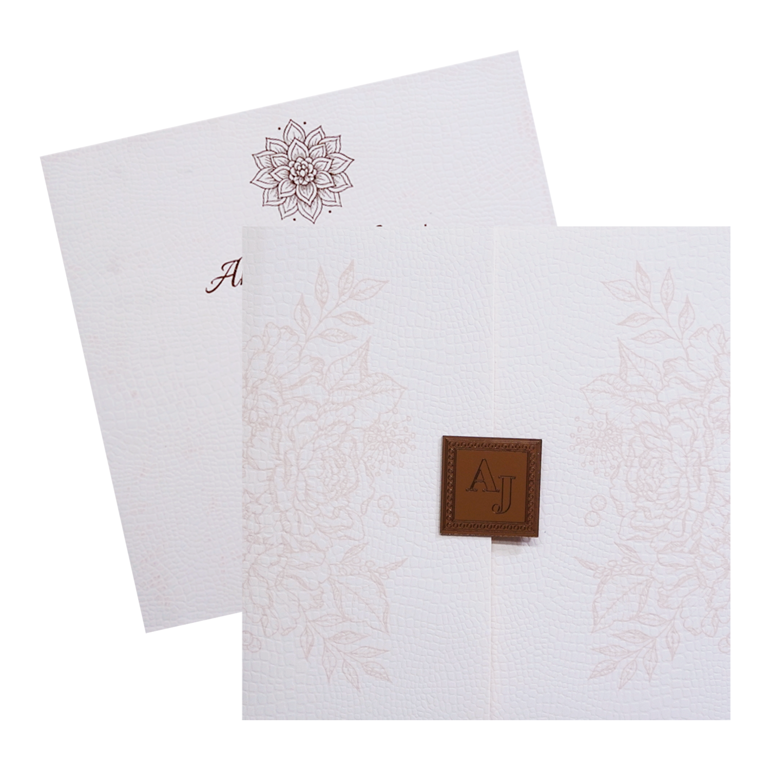 Light Pale Pink Wedding Card-KRC30411