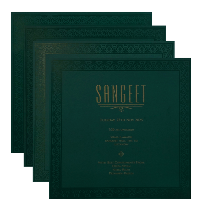 Green MDF Wedding Cardkp-King of Cards