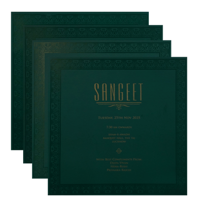 Green MDF Wedding Cardkp-King of Cards