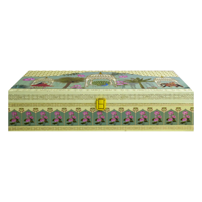 Pastel Arch Peacock Box Wedding Invitation-KBX1403