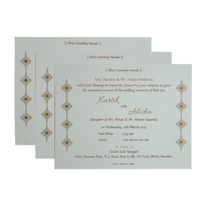 Brown Ganesha Box Invitation Card-King of Cards