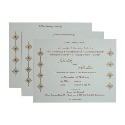 Brown Ganesha Box Invitation Card-King of Cards