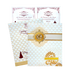 Selling White envelope with ganesha sticker and acrylic nameplate invitation card online. Buying invitation cards made easy with King of Cards! &