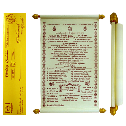 Make your event special with our exclusive Silk White Scroll Card Order now! ?WhatsApp Support ?Express Delivery.