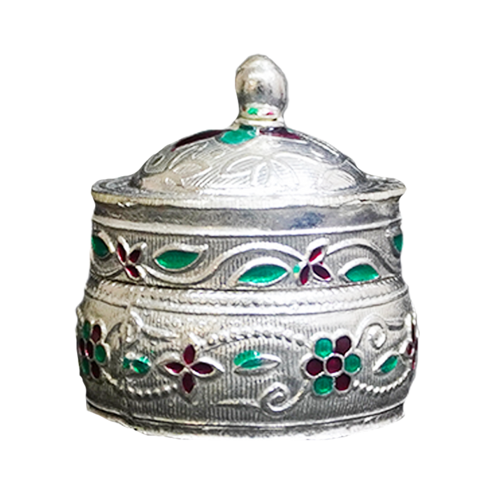 Antique Kumkum or Sindoor Box-King of Cards