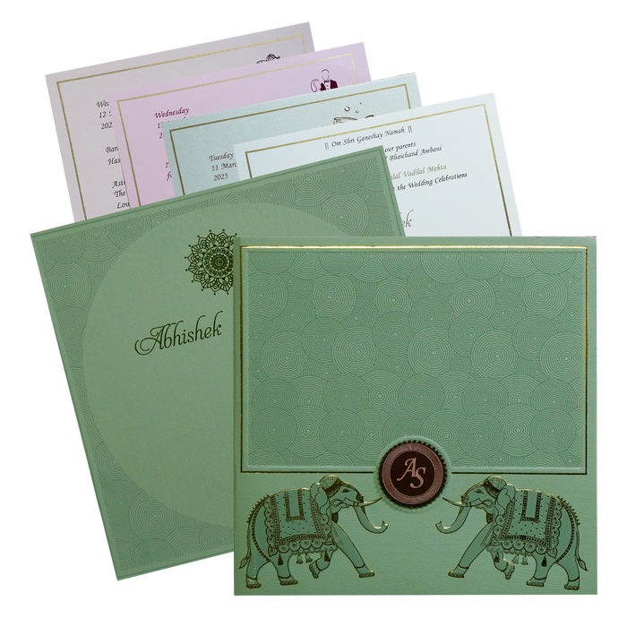 Mint Green Wedding Card-King of Cards