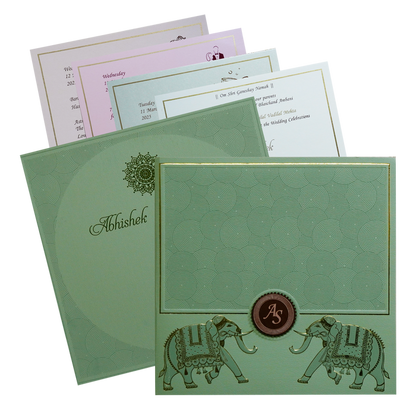 Mint Green Wedding Card-King of Cards