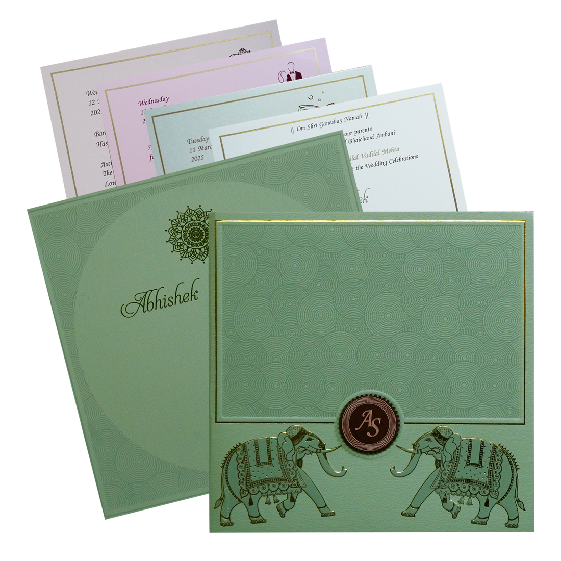 Make your event special with our exclusive Mint Green Wedding Card. Shop now! ?WhatsApp Support ?Express Delivery.