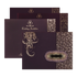 Check out Purple Gold Floral Padded Wedding Card at best price. ✅WhatsApp Support ✅Express Delivery.|King of cards.