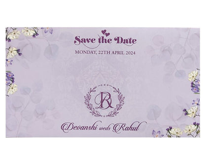 Light Pastel Purple Floral Invitation-King of Cards