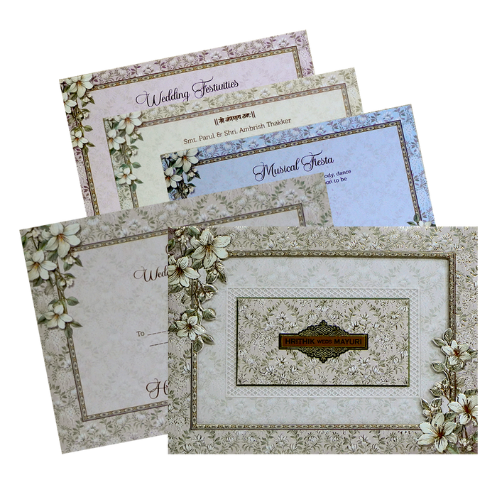 Light Pale Pink MDF Wedding Card-King of Cards