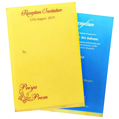 Gold Single Sheet Invitation Card-KNS12GLB