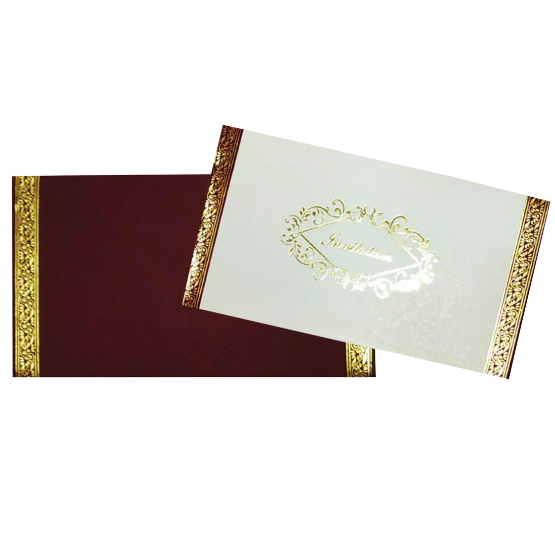 White Personal Invitation Card