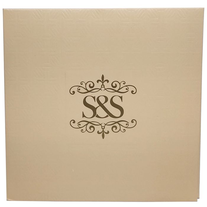 Beige Royal Padded Wedding Card-King of Cards