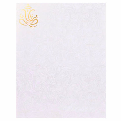 Beautiful Cut Ganesha With Peacock Theme Wedding Card - KNK70190