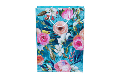 Check out the collection of Blue Colourful Floral Bag at best price. ?Customer Support ?Home Delivery