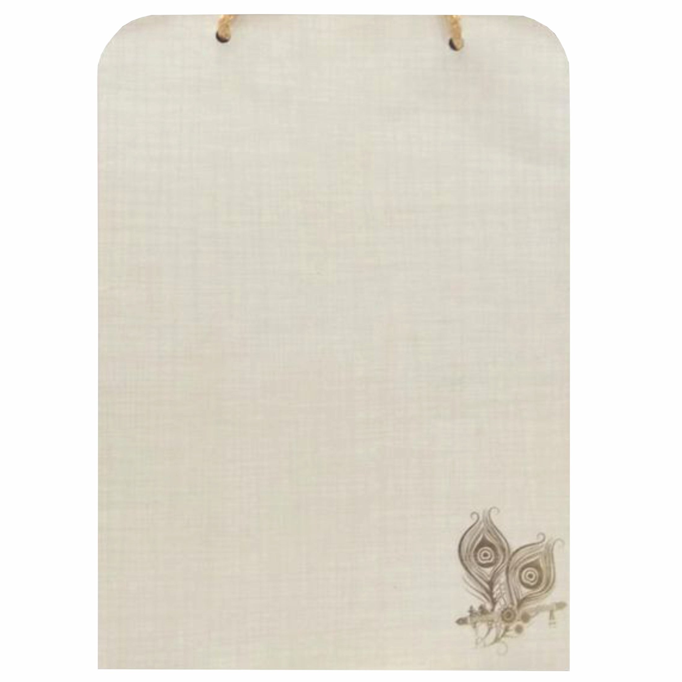 Grey Peacock Feather invitation Card-KNCA205G