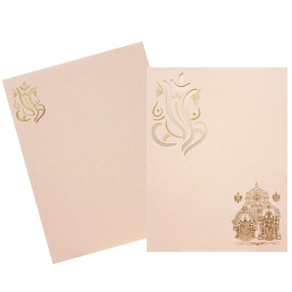 Cream Balaji Padmavathi Invitation Design-King of Cards
