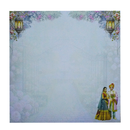 Jade Green Bride and Groom Wedding Card-KNSN6709B