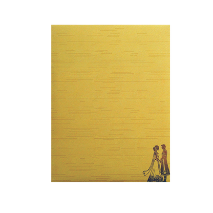 Gold Metallic Wedding Nameplate Invitation Card-KNRM7081G