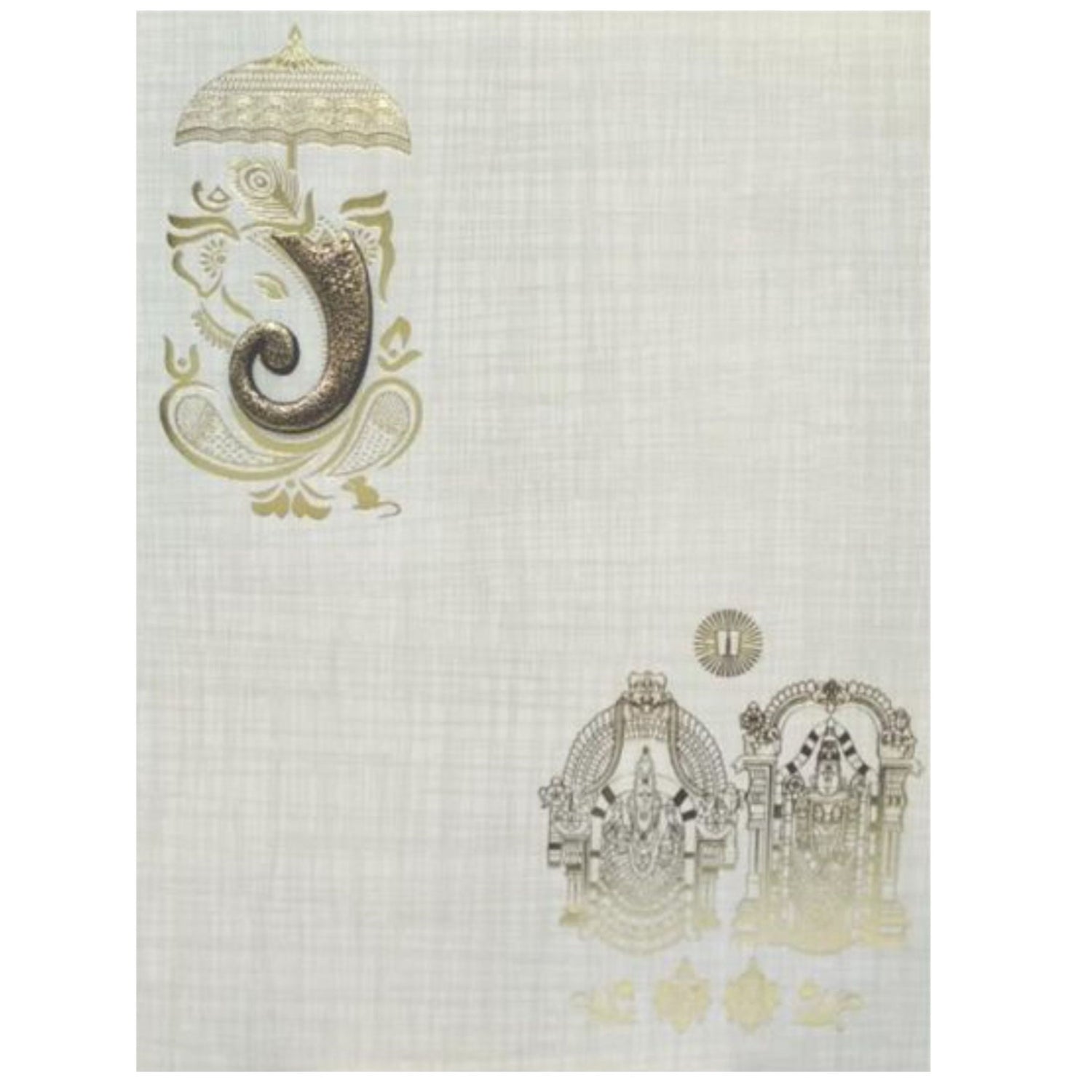 Grey Jumbo Metallic Balaji And Padmavathi Wedding Card-KNK50200