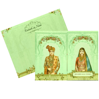 Mint Green Door open Invitation-KRC29960