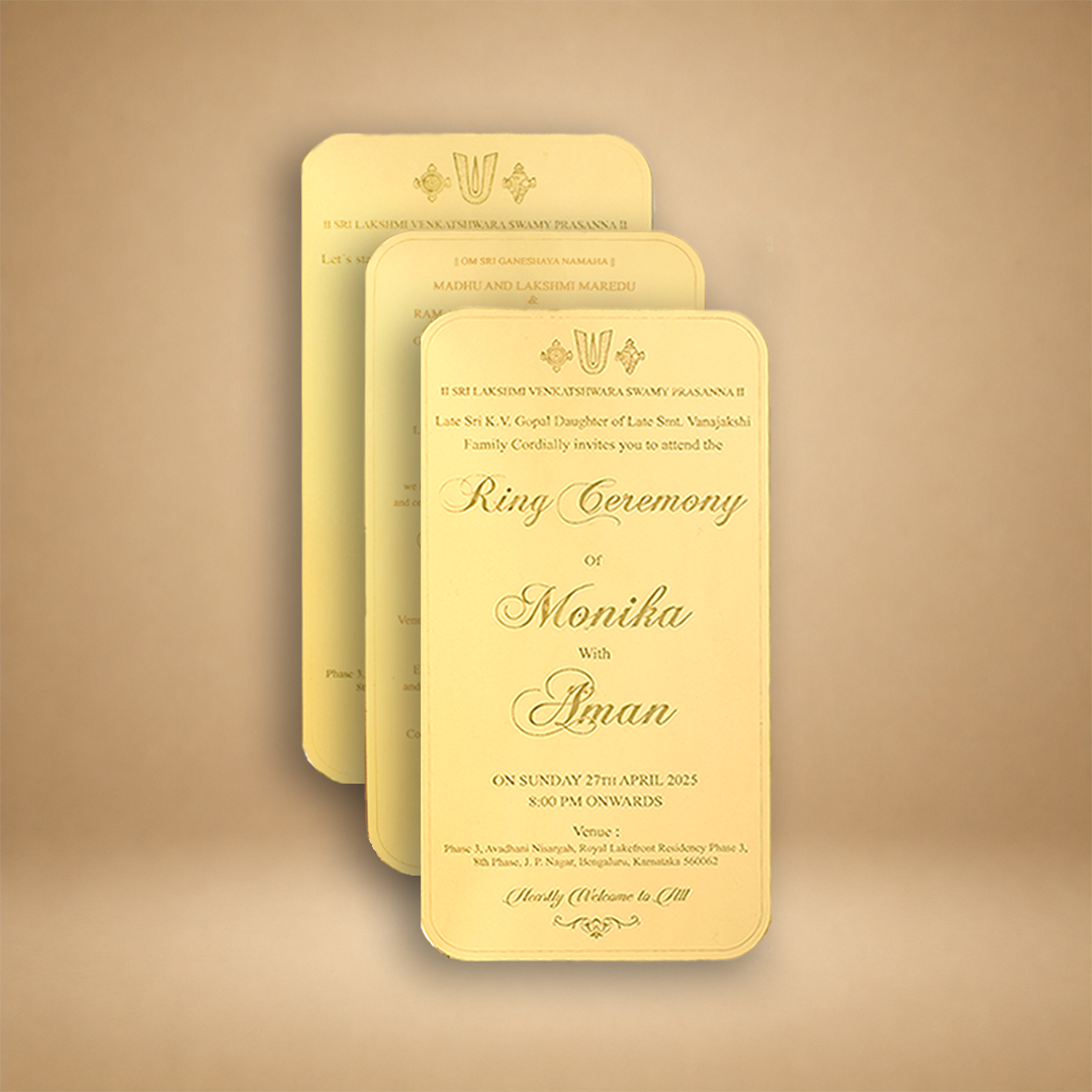 Brown Premium Laser Cut Luxury Invitation Box - KNLW202565