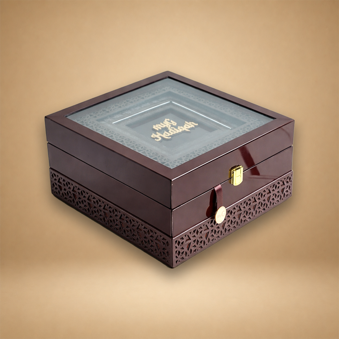 Brown Premium Laser Cut Luxury Invitation Box - KNLW202565