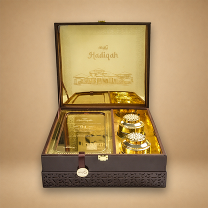 Brown Premium Laser Cut Luxury Invitation Box - KNLW202565