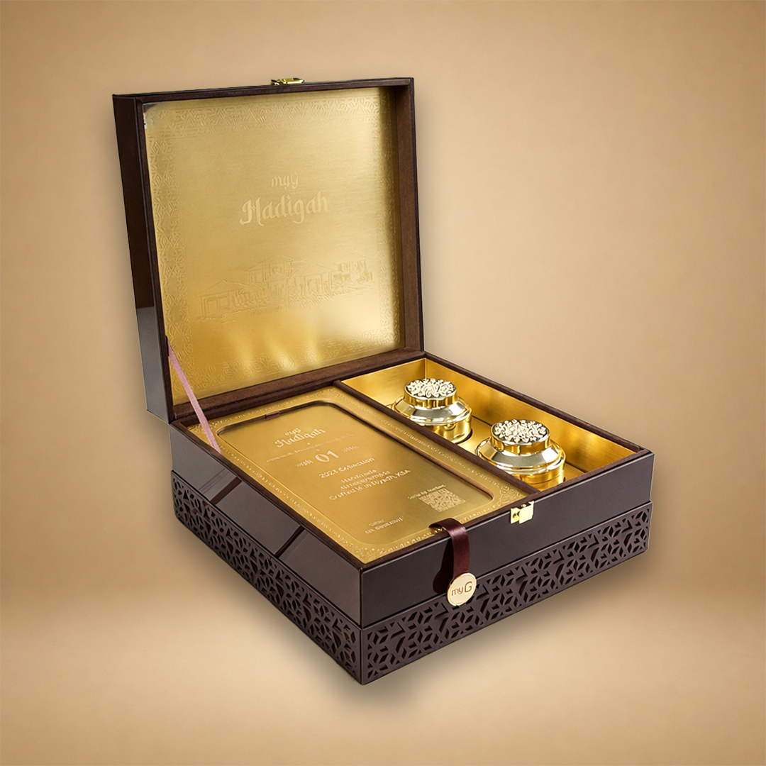 Brown Premium Laser-Cut Luxury Invitation Box-KNLW202565