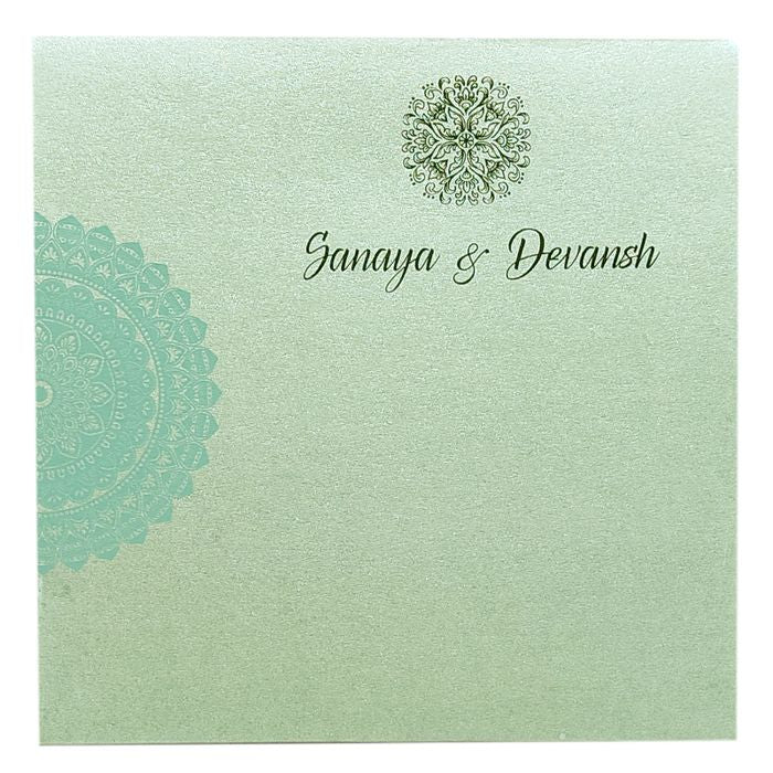 Blue Design Invitation Card-King of Cards