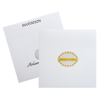 Creamy White Padded Invitation-King of Cards
