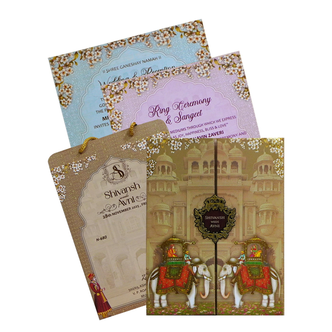 Make your event special with our exclusive Pale Beige Brown Wedding card Order now! ?WhatsApp Support ?Express Delivery.