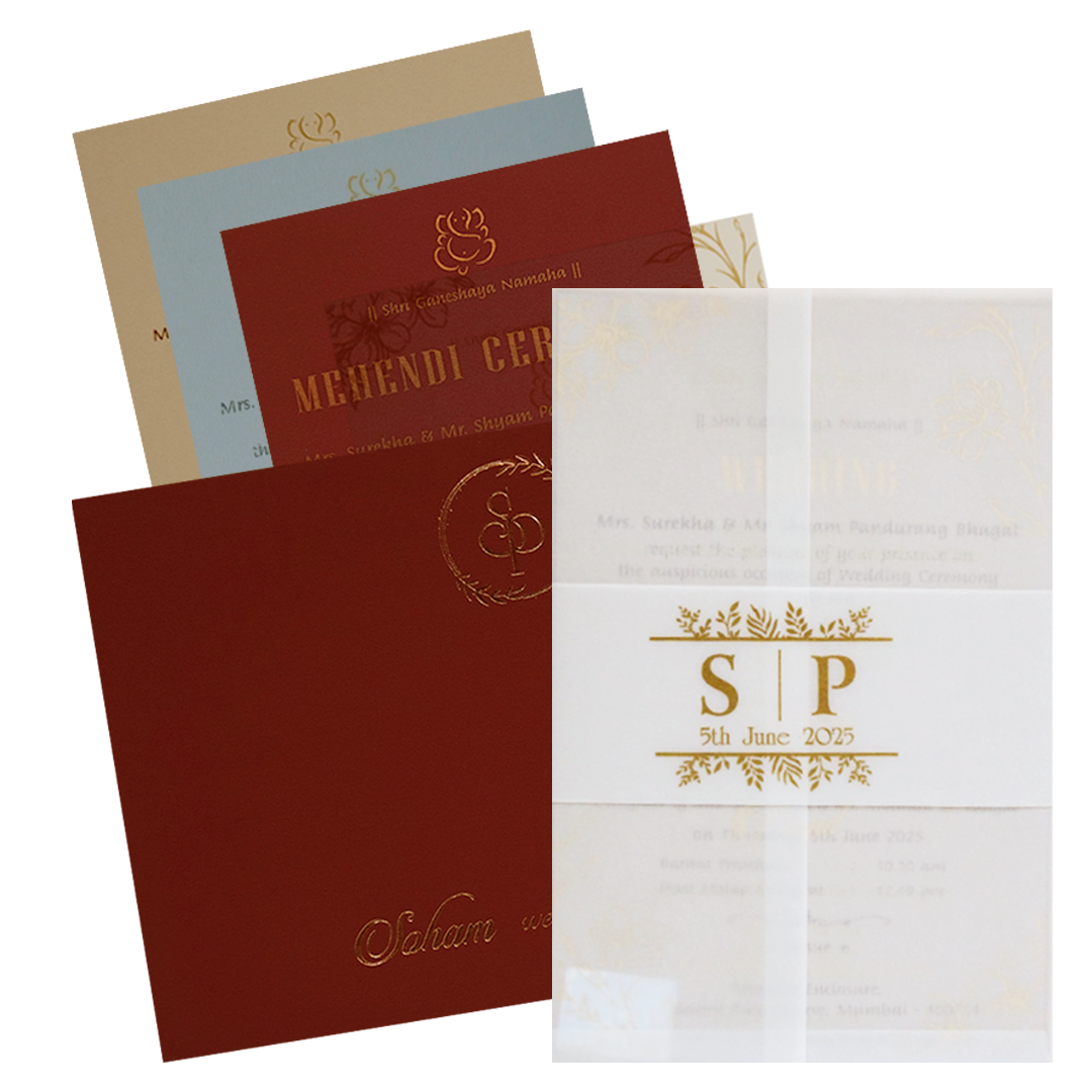 Make your event special with our exclusive Cherry Red Tracing Invitation Card. Shop now! ?WhatsApp Support ?Express Delivery.