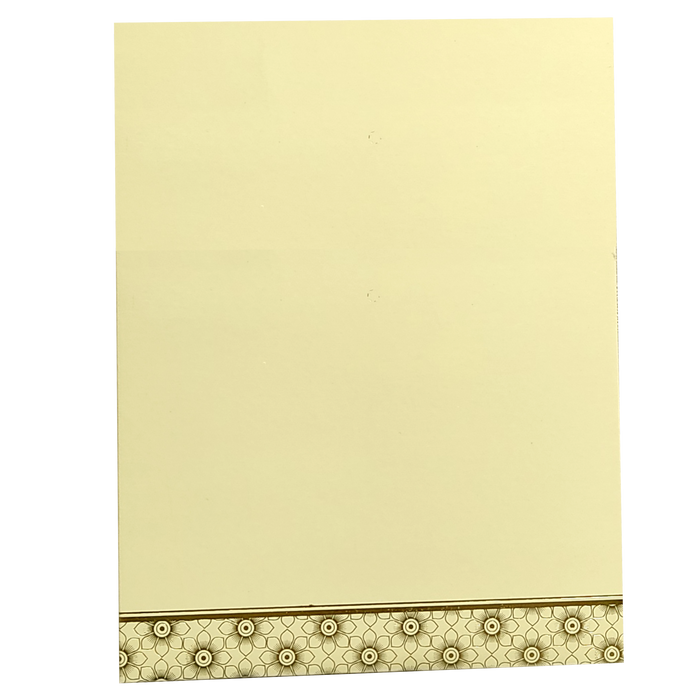 Yellow Embossed Wedding Card-King of Cards