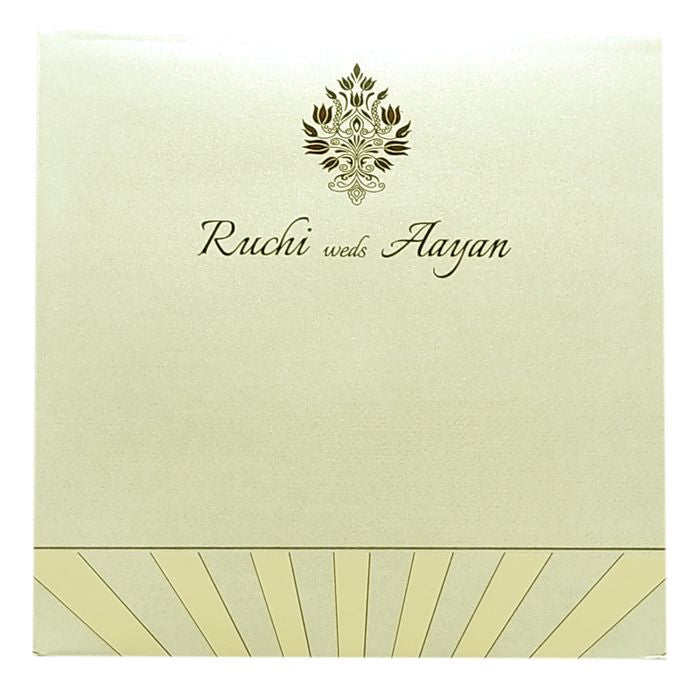 Cream Geometric Design Invitation Card-King of Cards