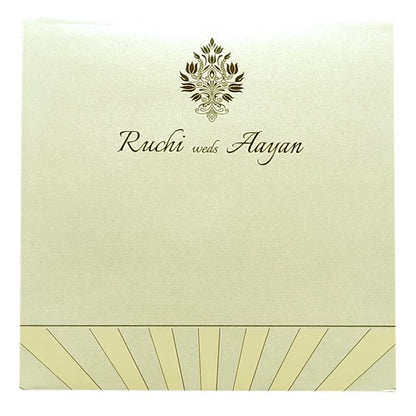 Cream Geometric Design Invitation Card-King of Cards