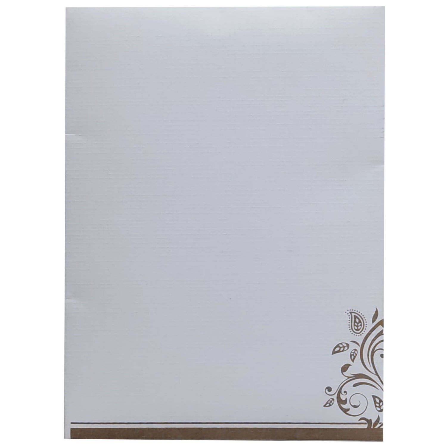 Invitation Card - White and Gold Combination Screen Wedding Card-KNK2556