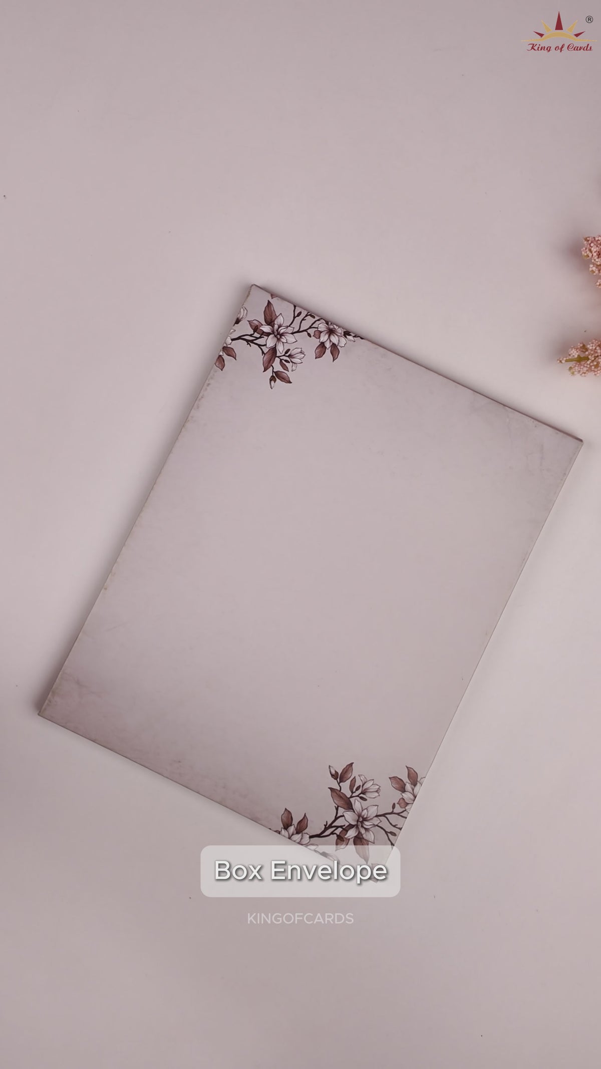 Grey Floral Door Style Wedding Invitation - KNKM8207