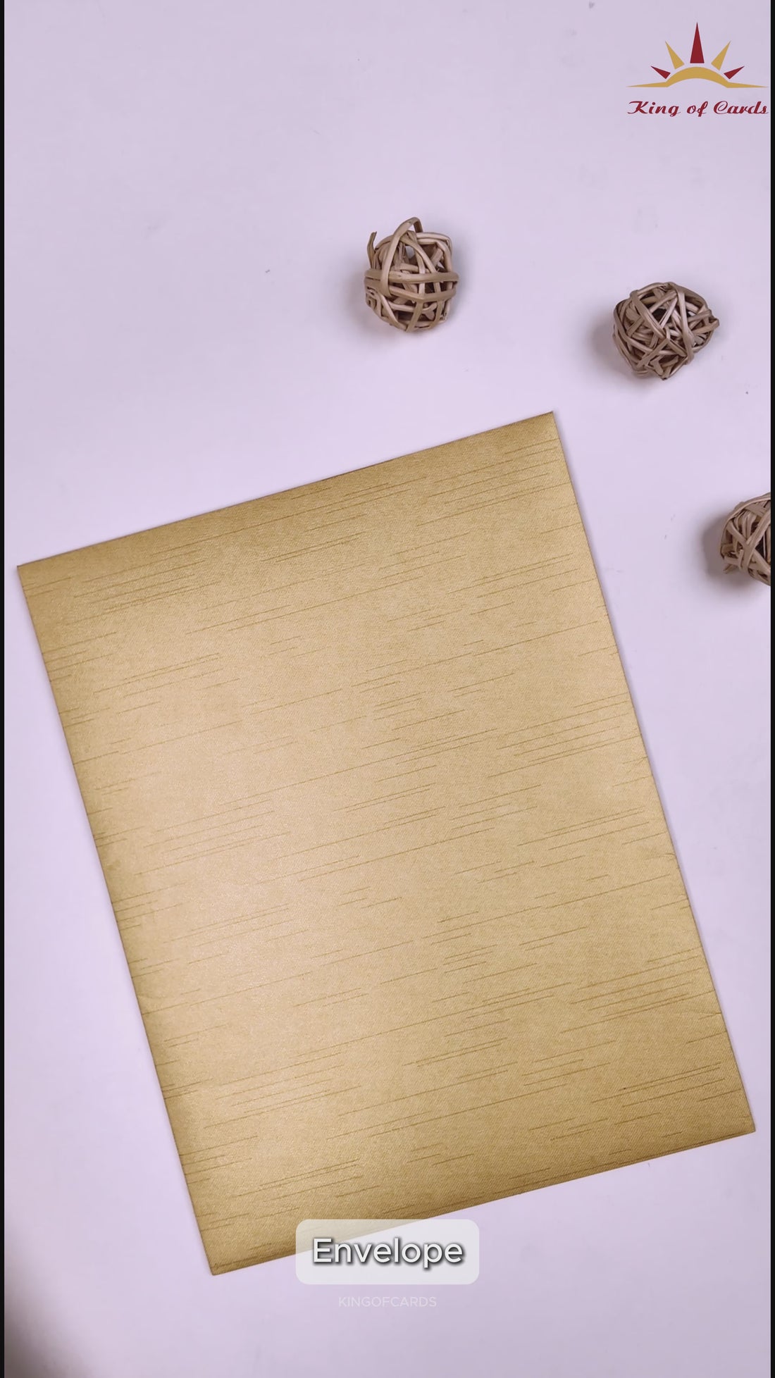 Gold Foiled Chariot Wedding Card-KNRM7084G