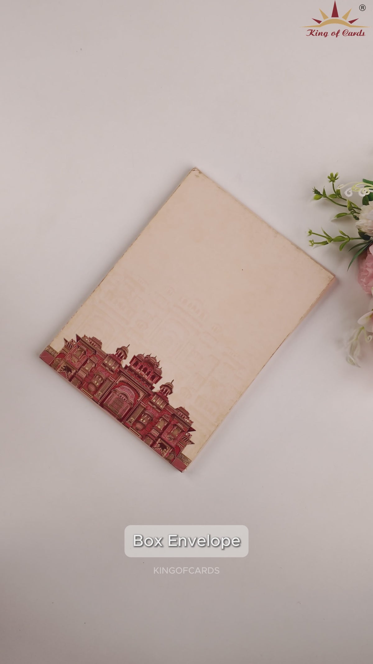Pink Royal Heritage Design Wedding Card - KAA06290