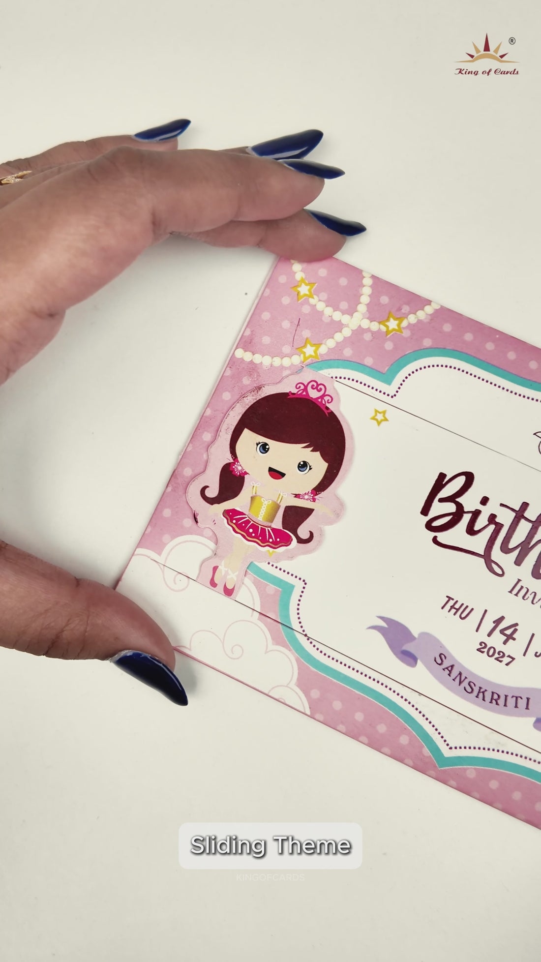 Pink Girl Birthday Card-KNKRL111