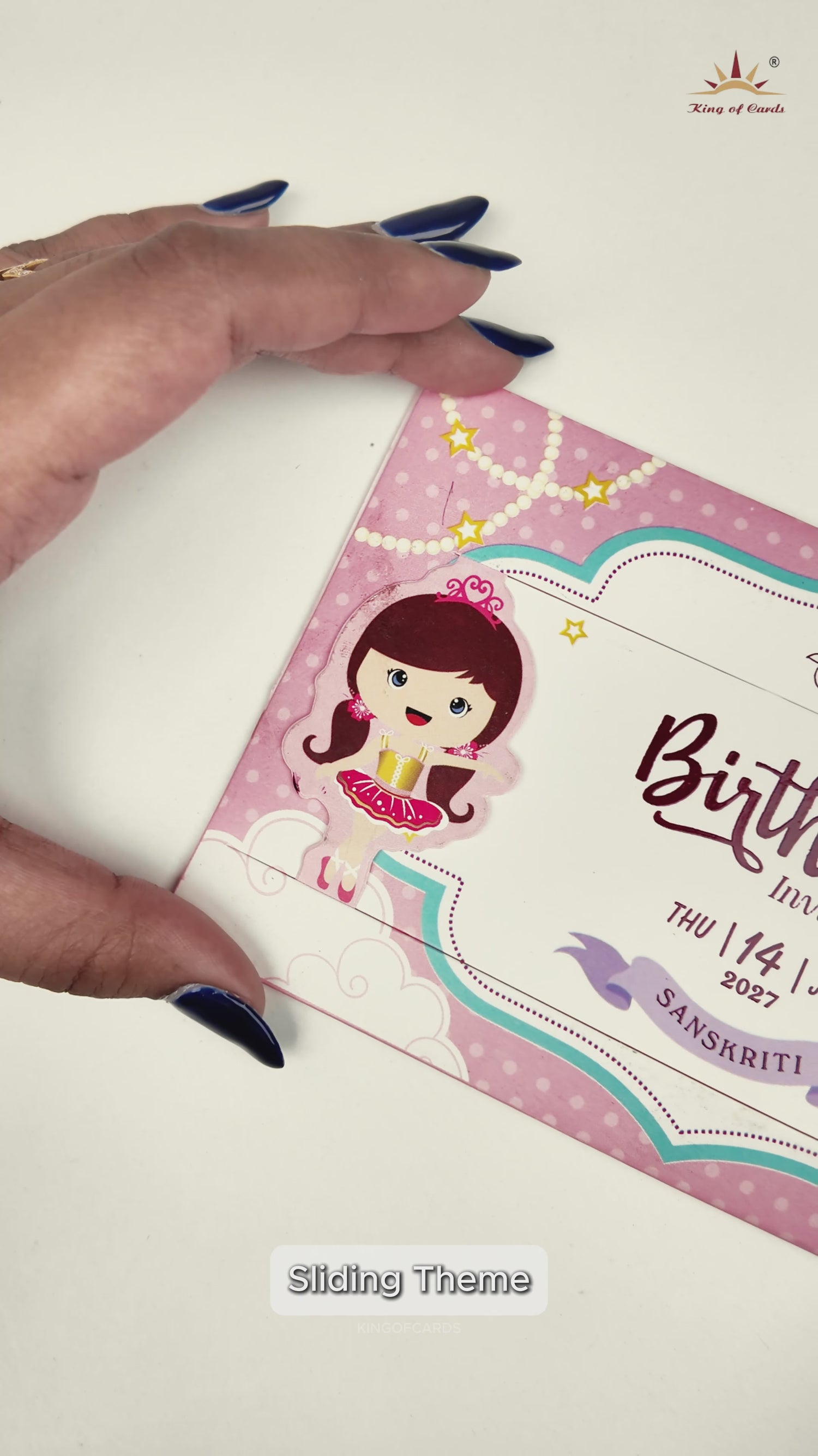 Pink Girl Birthday Card-KNKRL111