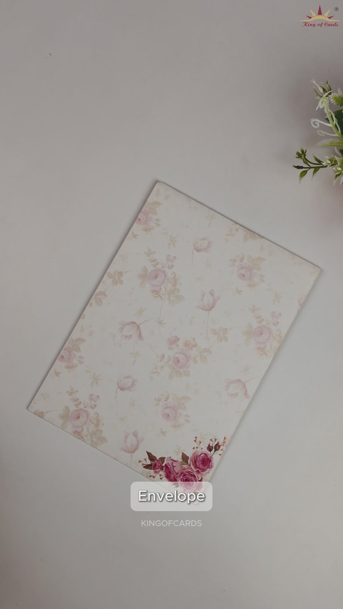 Pink Rose Floral Invitation Card - KNKC4041