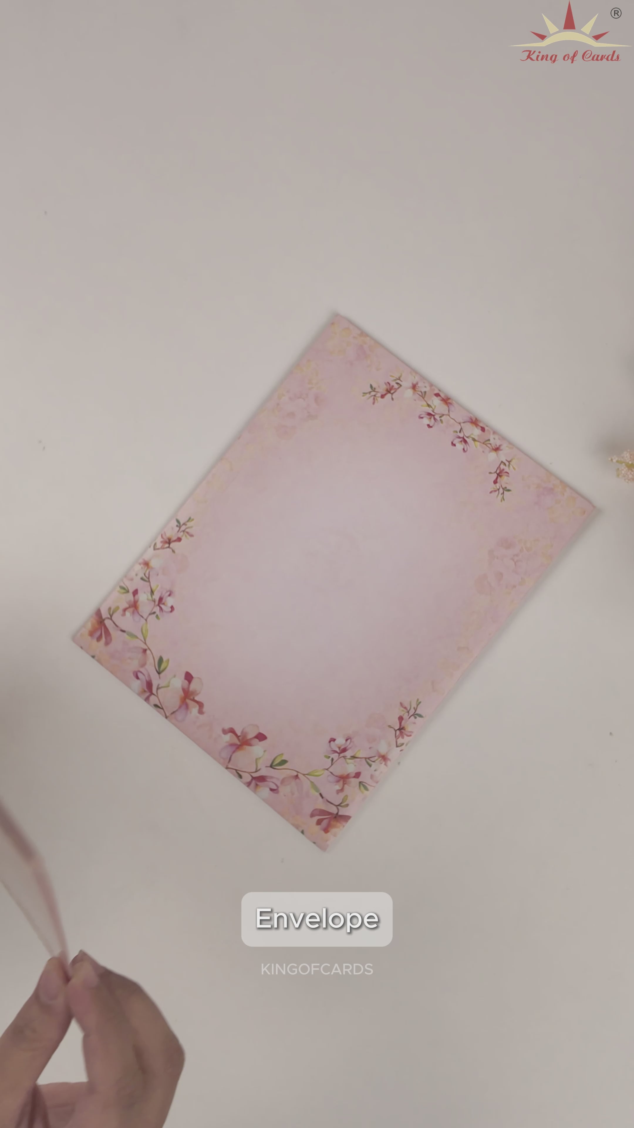 Pink Floral Ganesha Invitation Card-KNKC4067