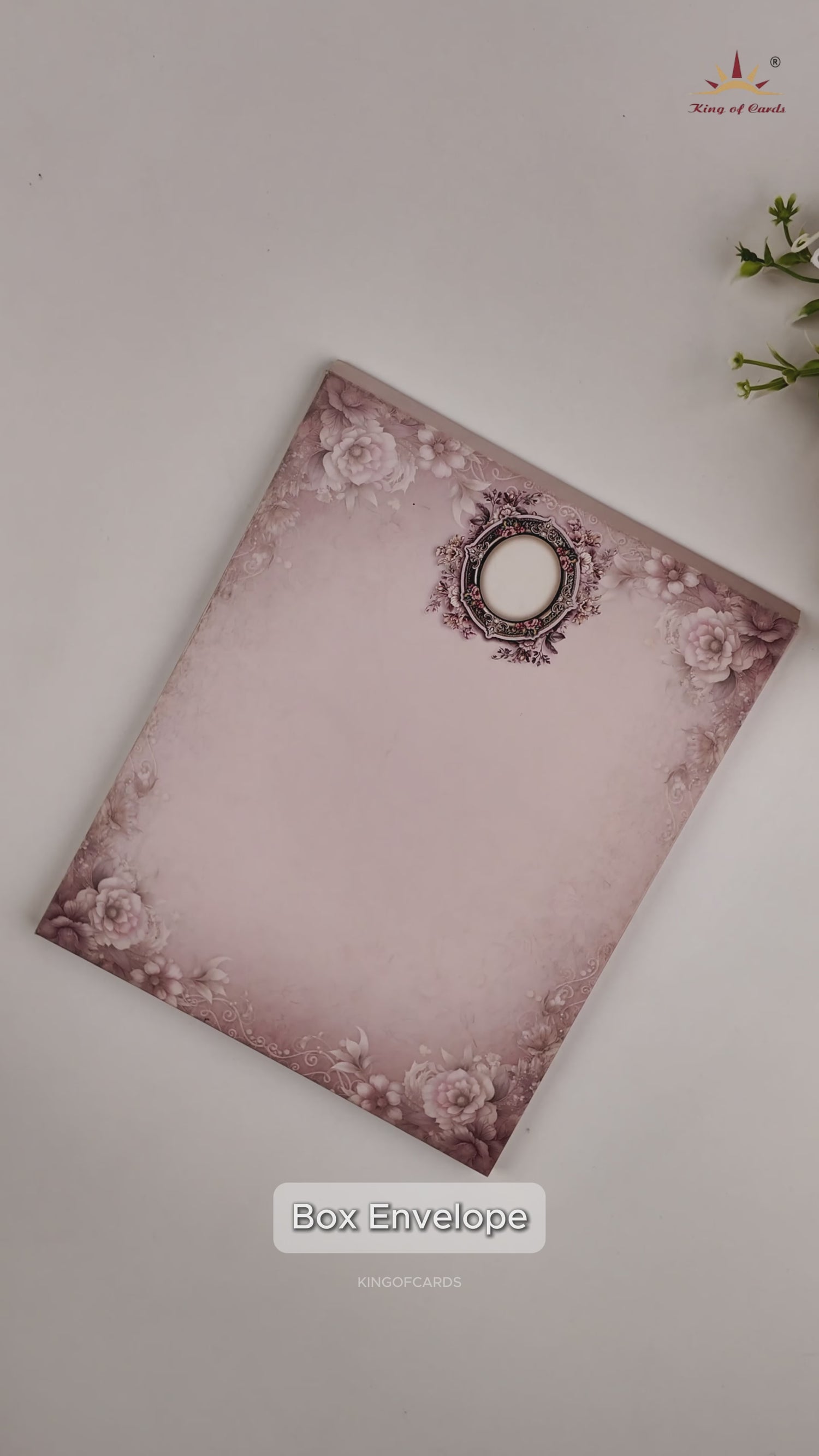 Pink Floral Premium Wedding Card - KAA05220