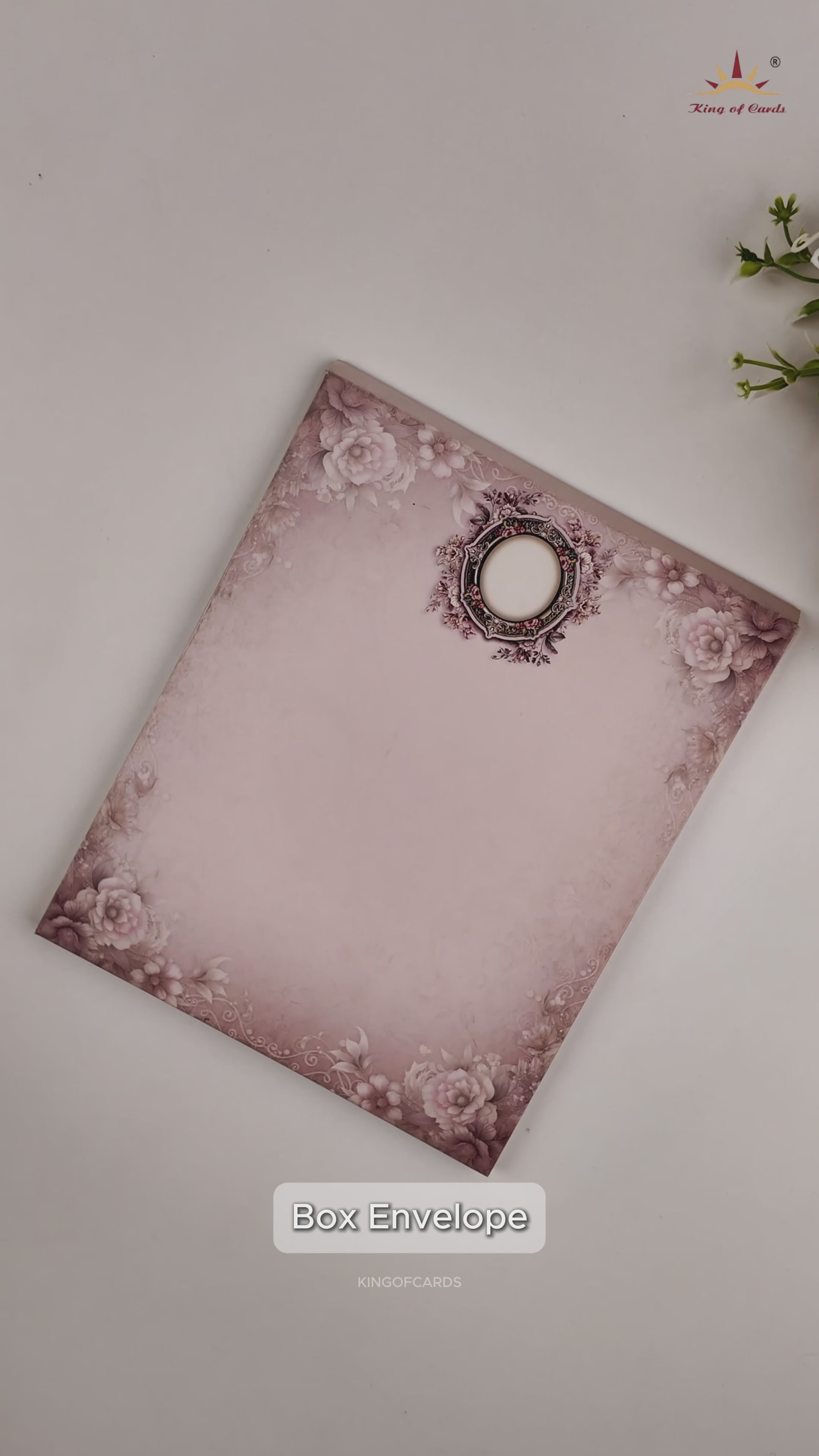 Pink Floral Premium Wedding Card - KAA05220