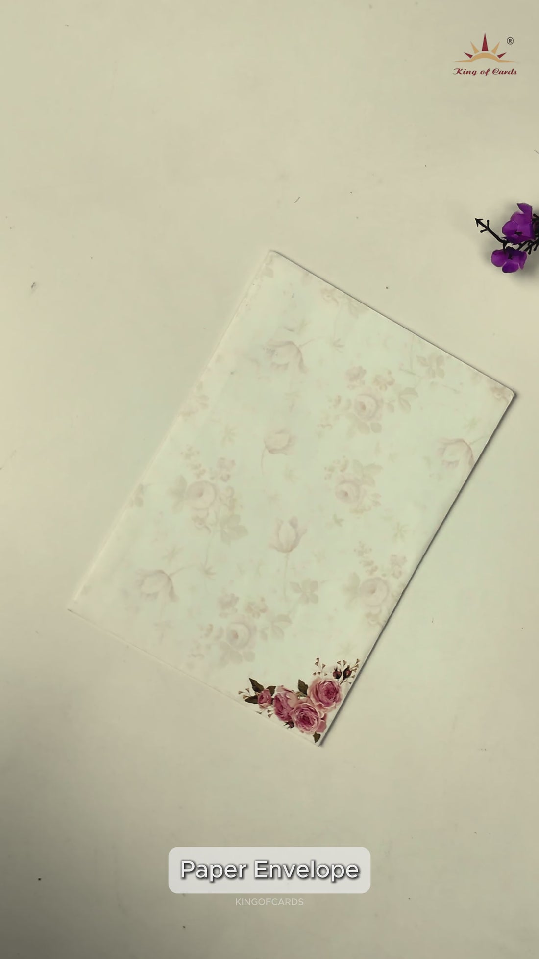 Pink Prince Paper Print Floral Invitation In Offset Print-KNPP680P