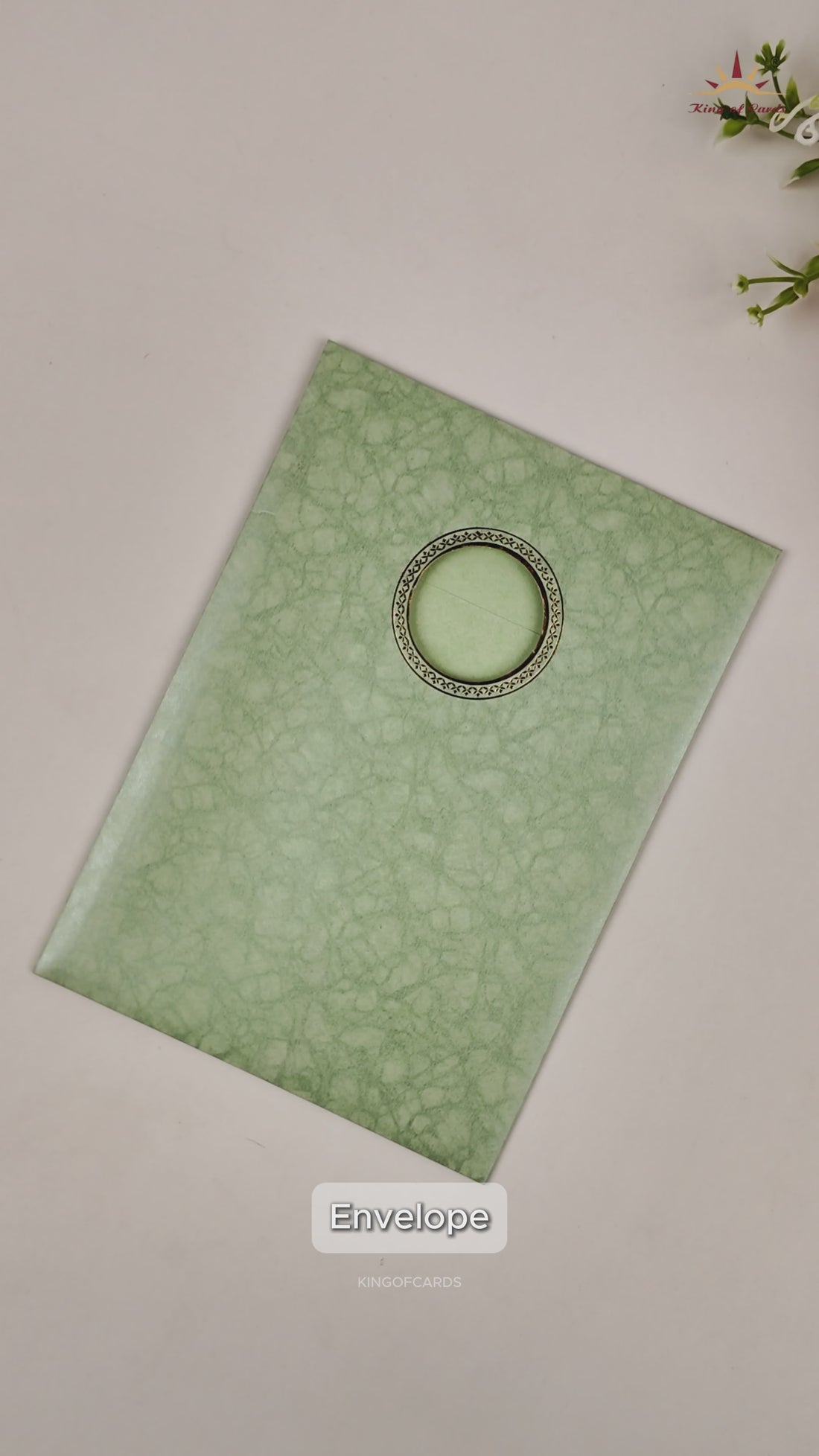 Green Elephant Baraat Wedding Card - KNKR039LG
